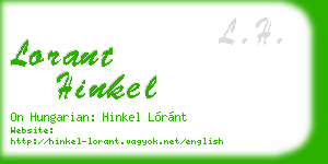 lorant hinkel business card